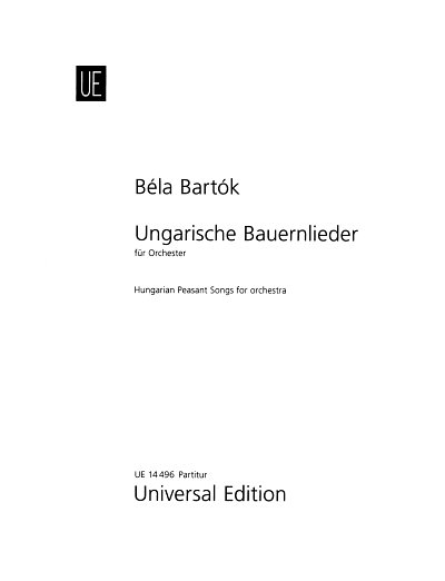 B. Bartók: Ungarische Bauernlieder , Orch (Part.)