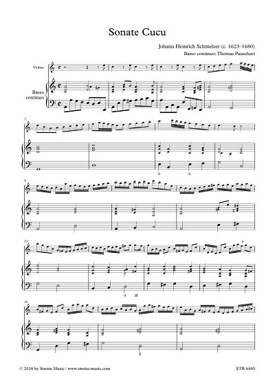 DL: J.H. Schmelzer: Sonate Cucu, VlBc (Pa+St)