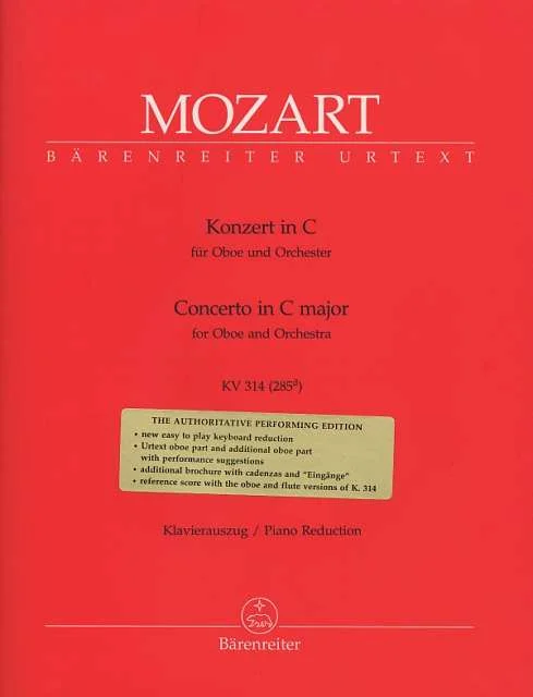 W.A. Mozart: Konzert für Oboe und Orchest, ObKlav (KlaPa+St) (0)