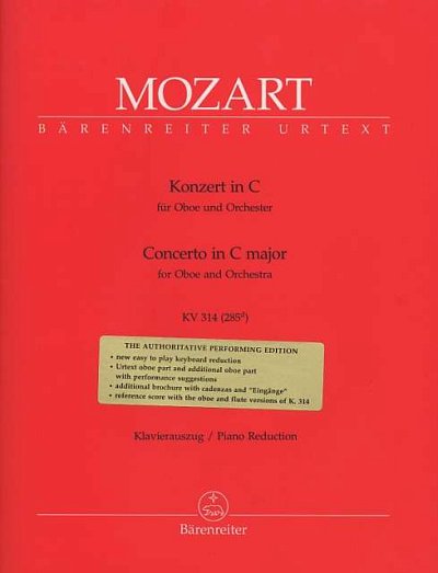 W.A. Mozart: Konzert für Oboe und Orchest, ObKlav (KlaPa+St)
