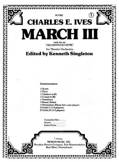 I.C. E.: March III, Orch (Part.)