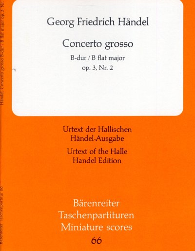 G.F. Haendel: Concerto grosso B-Dur op. 3/2, 2Vl2VcOrBc (Stp