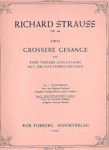R. Strauss: Nächtlicher Gang, op.44,2, GesKlav (Bu)