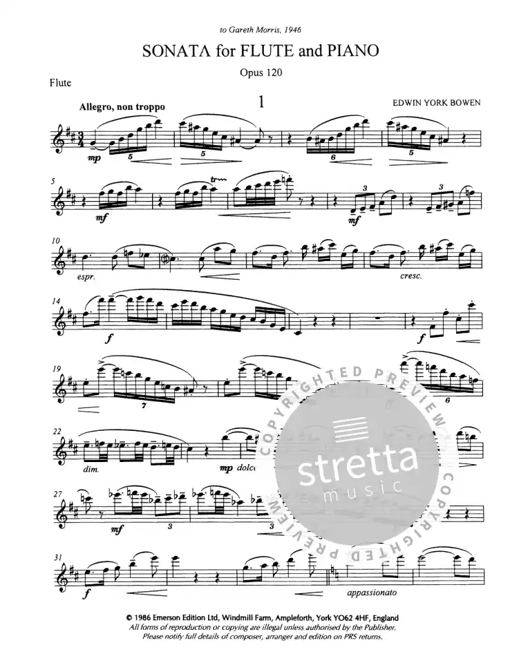 Y. Bowen: Flötensonate Op.120, FlKlav (KlavpaSt) (4)