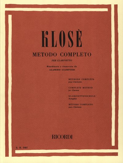 H.E. Klosé: Metodo Completo Per Clarinetto, Klar (Part.)