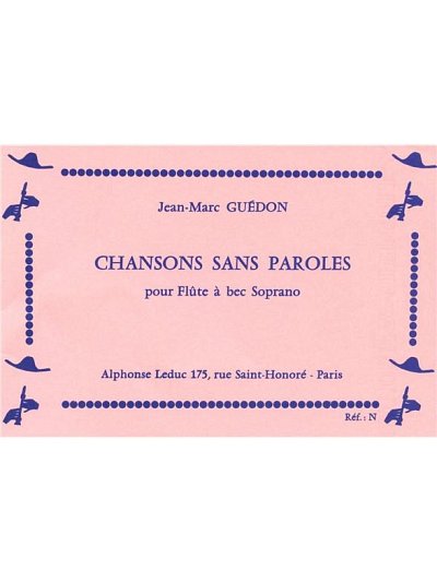 Chansons sans Paroles for Descant Recorder Solo (Part.)