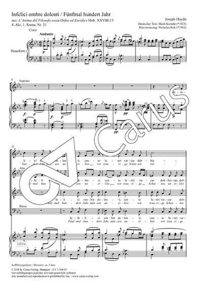 DL: J. Haydn: Infelici ombre dolenti Hob. XXVIII:1, GCh4 (Pa