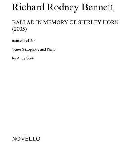 R.R. Bennett: Ballad In Memory of Shirley Horn (Tenor Saxophone)