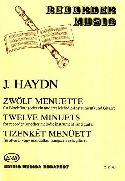 J. Haydn: Zwölf Menuette, BflGit (KlavpaSt)