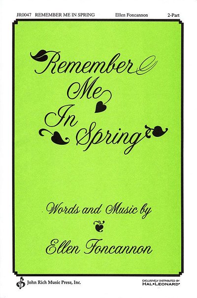E. Foncannon: Remember Me in Spring, Ch2Klav (Chpa)