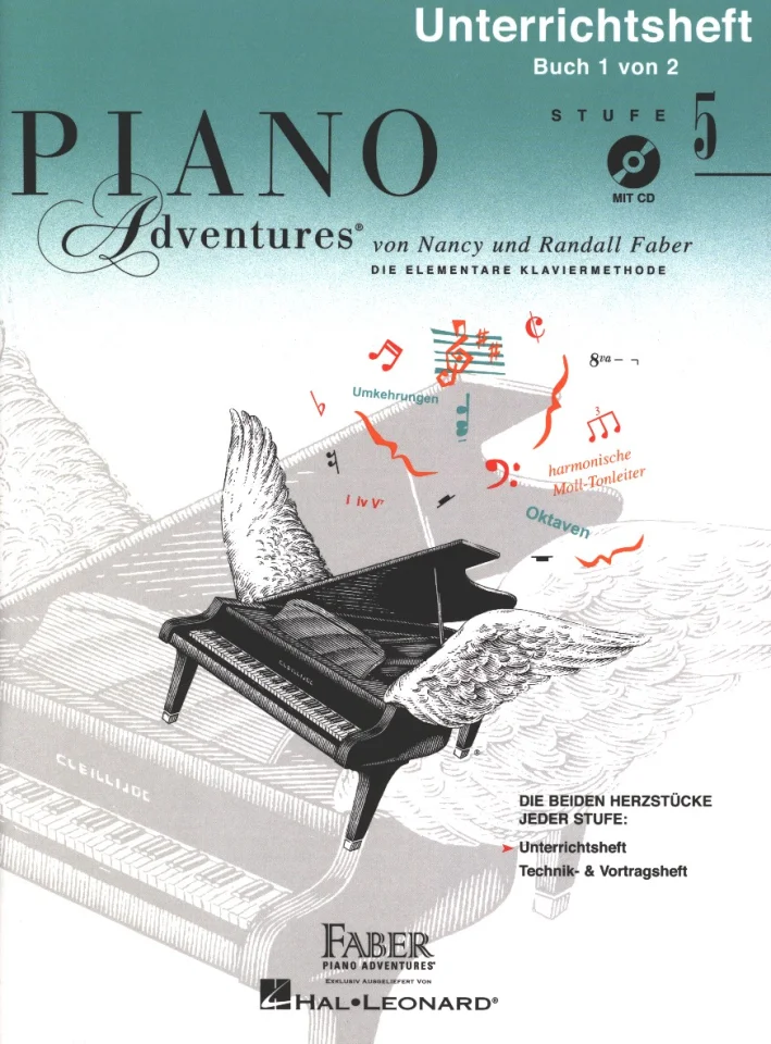 N. Faber: Piano Adventures 5 - Unterrichtsheft, Klav (+CD) (0)