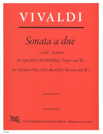 A. Vivaldi: Sonata a due für Querflöte (Alt-Blockflöte), Fagott und B.c. a-moll