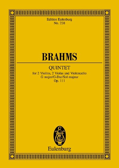 J. Brahms: Quintet à cordes Sol majeur