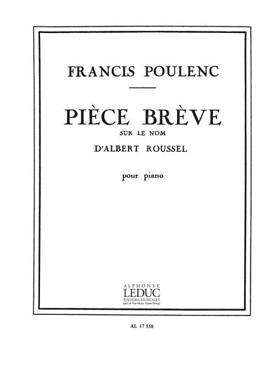 F. Poulenc: Pièce brève sur le Nom d'Albert Roussel, Klav