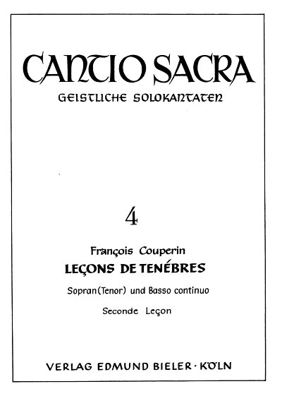 F. Couperin: Lecons De Tenebres 2, GesBC (Part.)