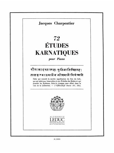 J. Charpentier: 72 Études Karnatiques Cycle 02, Klav