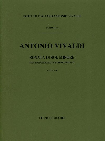 A. Vivaldi: Sonata per violoncello e BC in Sol Min.  (Part.)