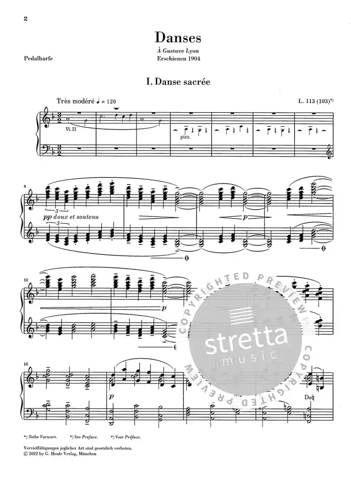 C. Debussy: Danses, Hrf/Stro (KlavpaSt) (3)