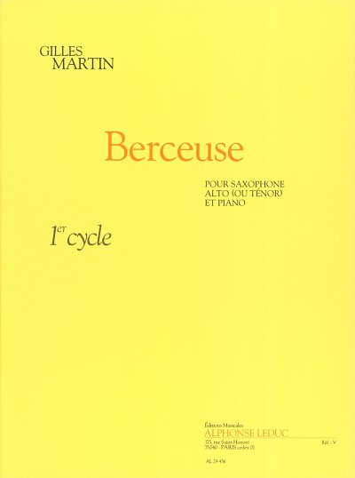 G. Martin: Berceuse 1, ASaxKlav (Bu)