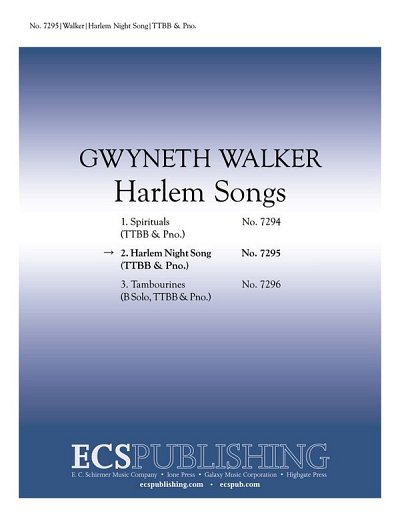 G. Walker: Harlem Songs: No. 2 Harlem Nigh, Mch4Klav (Part.)