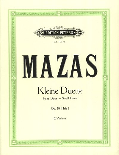 J.F. Mazas: 12 Kleine Duette 1 Op 38