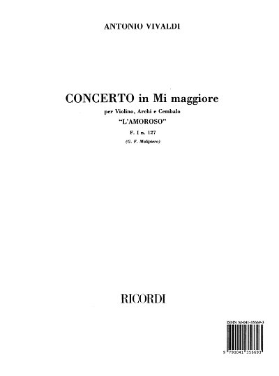 A. Vivaldi: Concerto E-Dur F 1/127 RV 271 , VlStrBc (Stsatz)