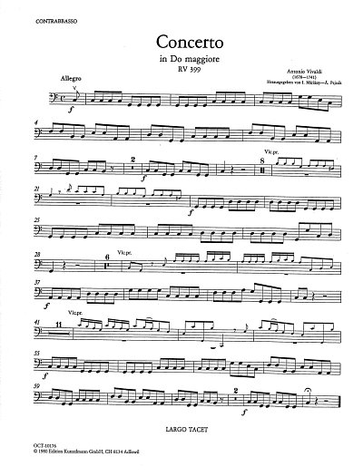 A. Vivaldi: Konzert für Violoncello C-Dur RV 399, PV 33 (Kb)