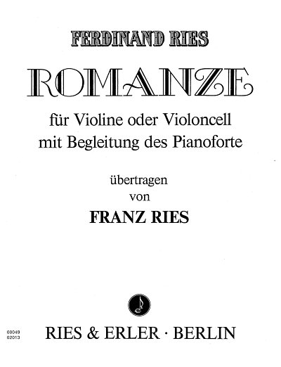 F. Ries: Romanze, VlKlav (KlavpaSt)