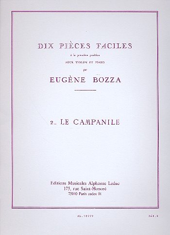 E. Bozza: 10 Pièces Faciles No.2 - Le Campan, VlKlav (Part.)