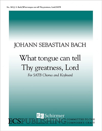 J.S. Bach: What Tongue Can Tell Thy Greatne, Gch;Klav (Chpa)