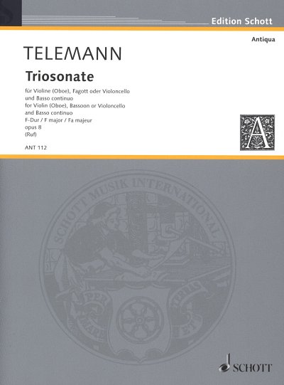 G.P. Telemann: Triosonate F-Dur, Vl/ObVc/FgBc (Pa+St)