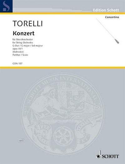 G. Torelli: Konzert G-Dur op. 6/1 , Stro (Part.)