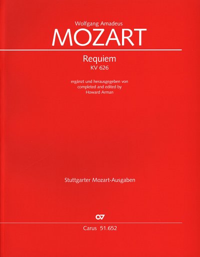 W.A. Mozart: Requiem d-Moll KV 626, 2GesGchOrch (Part.)