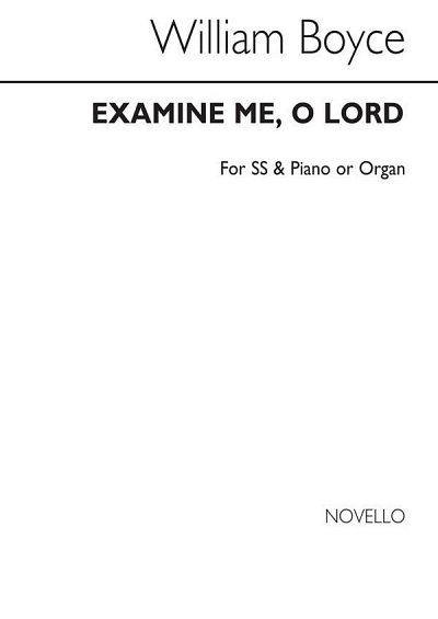 W. Boyce: Examine Me O Lord, GchKlav (KA)