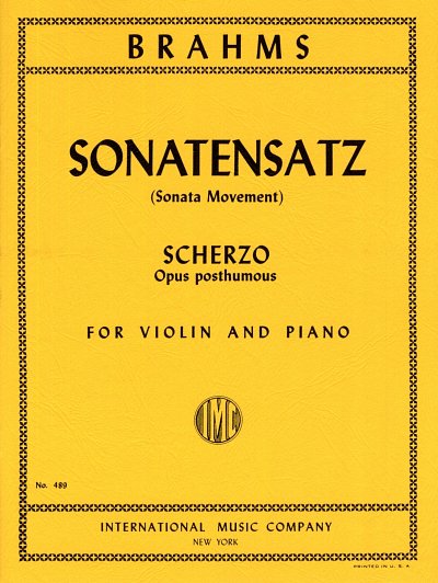 J. Brahms: Sonatensatz op. posth., VlKlav (KlavpaSt)