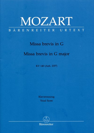 W.A. Mozart: Missa brevis G-Dur KV 140 (A, 4GesGch2VlBc (KA)