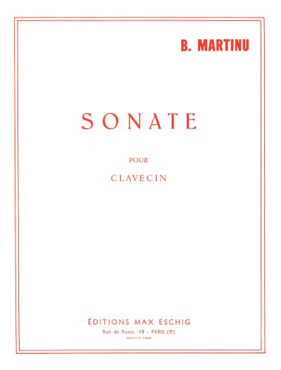 B. Martin_: Sonate Clavecin, Cemb (Part.)