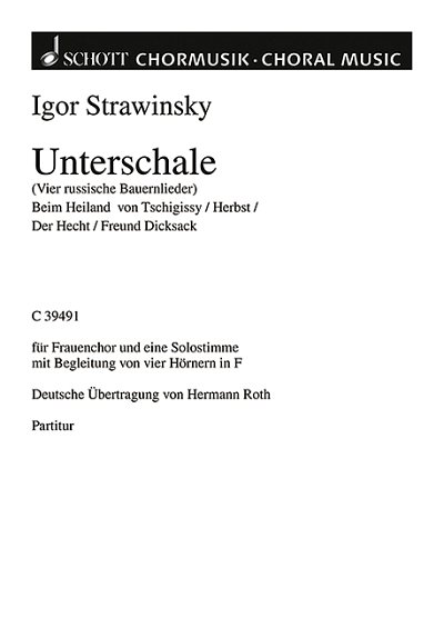 DL: I. Strawinsky: Unterschale (Part.)