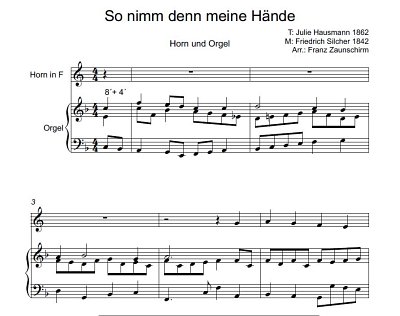 DL: (Traditional): So nimm denn meine Hände, HrnKlav (Par2St