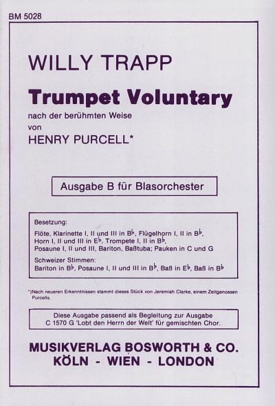 J. Clarke: Trumpet Voluntary, Blask (Pa+St)