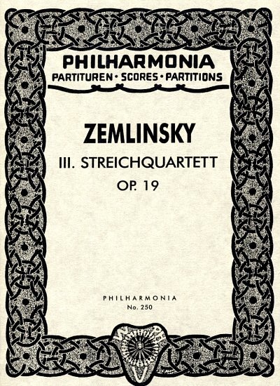 A. v. Zemlinsky: Streichquartett Nr. 3 op. 19, 2VlVaVc (Stp)
