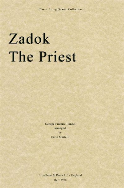 G.F. Händel: Zadok The Priest, 2VlVaVc (Part.)