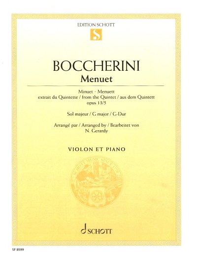 L. Boccherini: Menuet  G-Dur, VlKlav (KA+St)