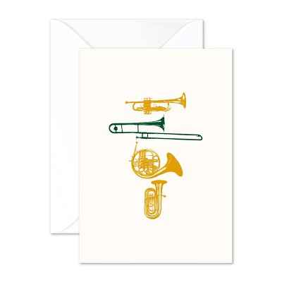 Vintage Brass Greetings Card (Postkarte)
