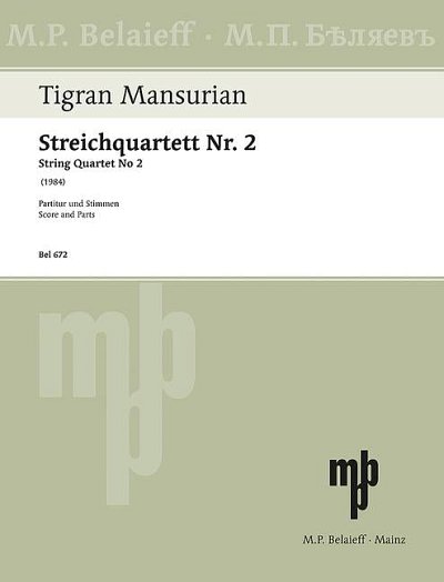 DL: T. Mansurjan: Streichquartett Nr. 2, 2VlVaVc (Pa+St)
