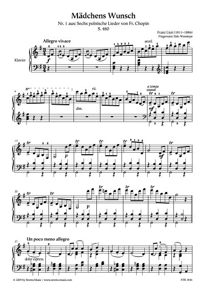 DL: F. Liszt: Maedchens Wunsch Nr. 1 aus: Sechs polnische Li