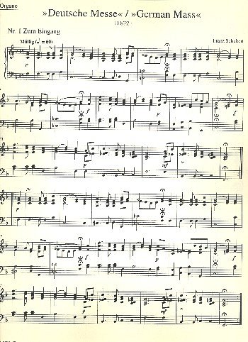 F. Schubert: Deutsche Messe D 872, Org