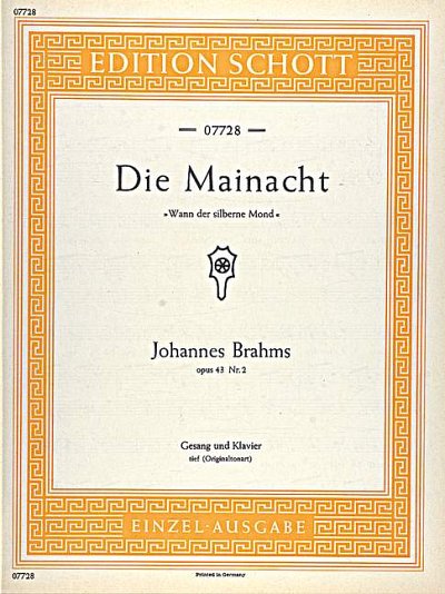 DL: J. Brahms: Die Mainacht, GesTiKlav