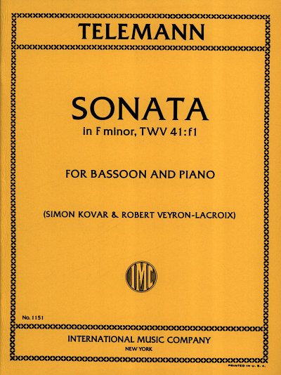 G.P. Telemann: Sonata in F minor, TWV 41:f1
