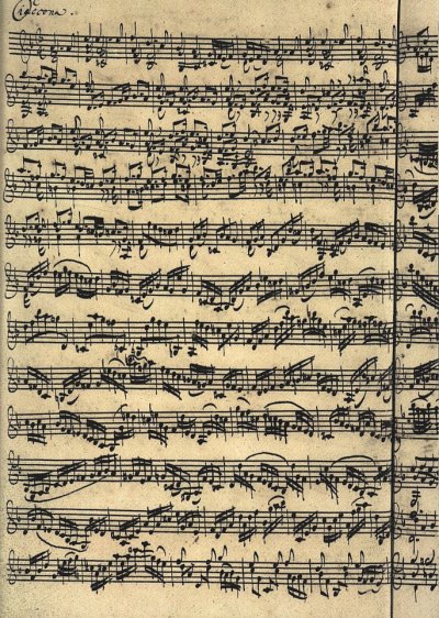 J.S. Bach: Partita in d d-Moll BWV 1004, Org (Postkarte)